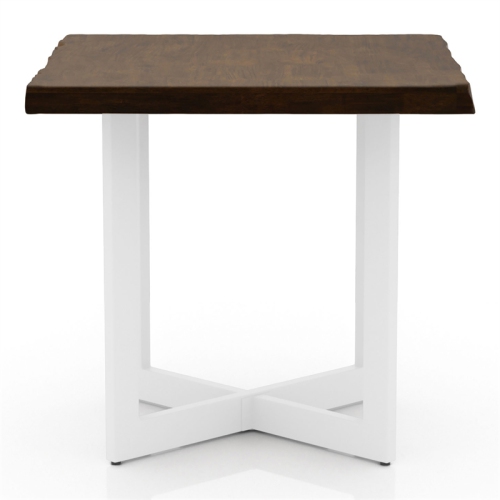 Furniture of America Krestian Contemporary Wood End Table in Oak and White