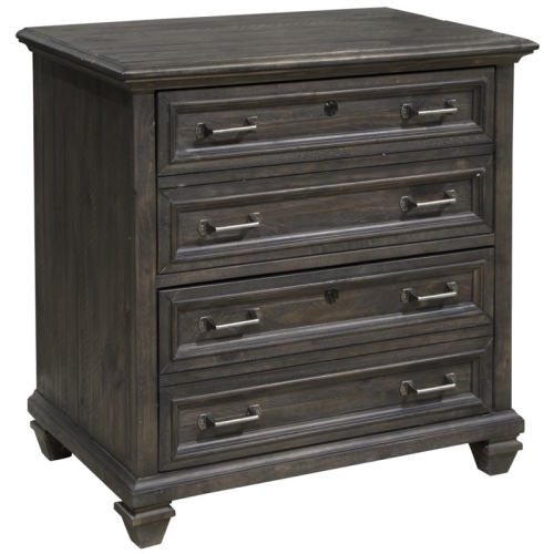 Beaumont Lane 4 Drawer Lateral File Cabinet in Weathered Charcoal