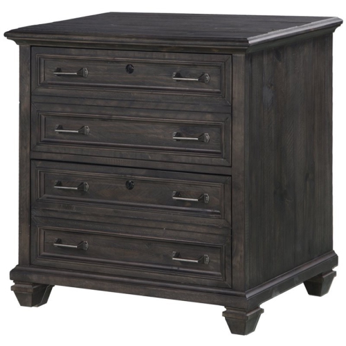 Beaumont Lane 4 Drawer Lateral File Cabinet in Weathered Charcoal