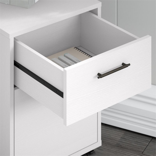 Scranton & Co Furniture Key West 2 Drawer Mobile File Cabinet in Pure White Oak