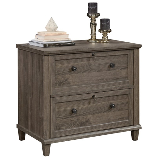 Pemberly Row Contemporary Wood Lateral File Cabinet in Oak