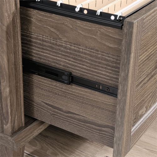 Pemberly Row Contemporary Wood Lateral File Cabinet in Oak