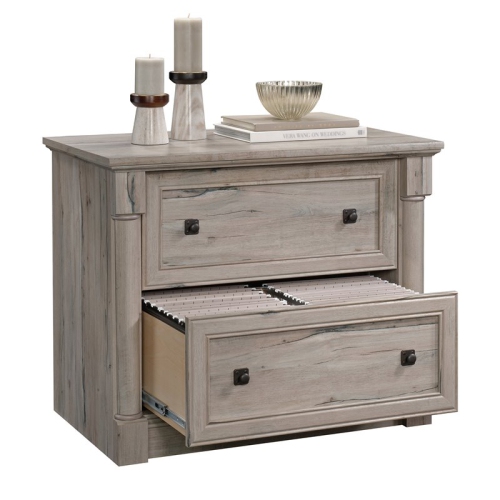 Pemberly Row Contemporary Wood 2-Drawer Lateral File Cabinet in Split Oak