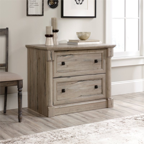 Pemberly Row Contemporary Wood 2-Drawer Lateral File Cabinet in Split Oak
