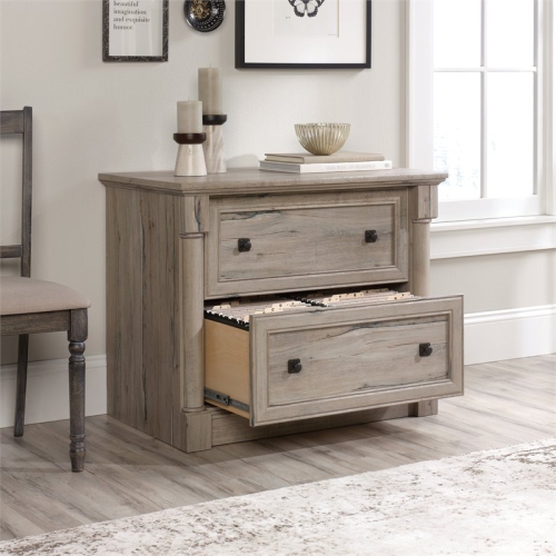 Pemberly Row Contemporary Wood 2-Drawer Lateral File Cabinet in Split Oak