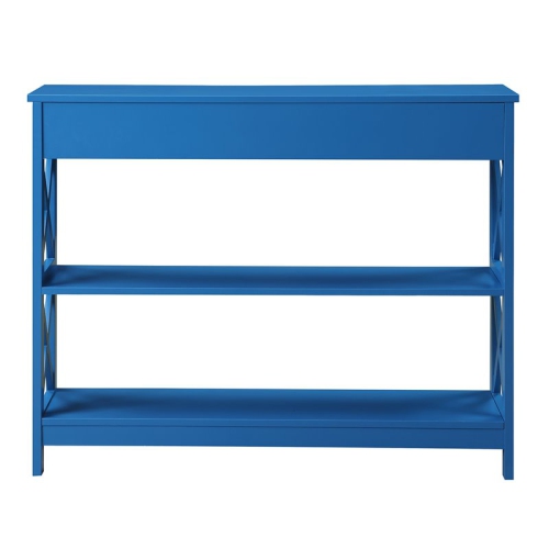 Convenience Concepts Oxford One-Drawer Console Table in Blue Wood Finish