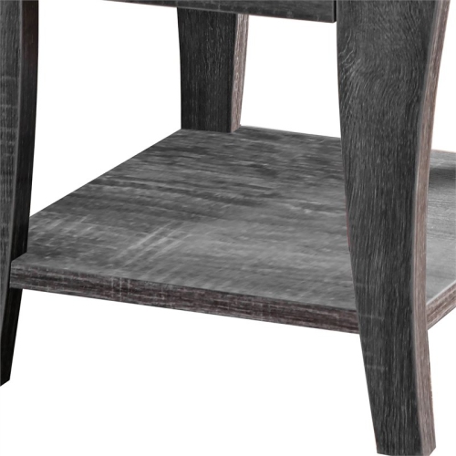 Furniture of America Ami Transitional Wood Storage End Table in Gray