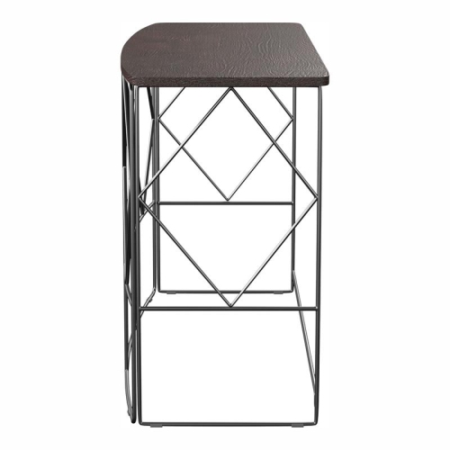 Furniture of America Borche Industrial Wood Console Table in Walnut