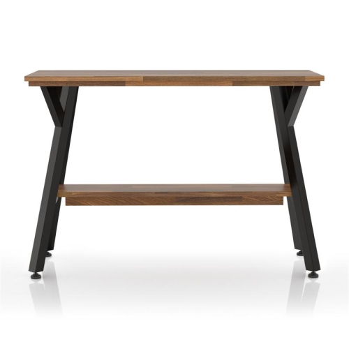 Furniture of America Horford Wood 1-Shelf Console Table in Matte Black