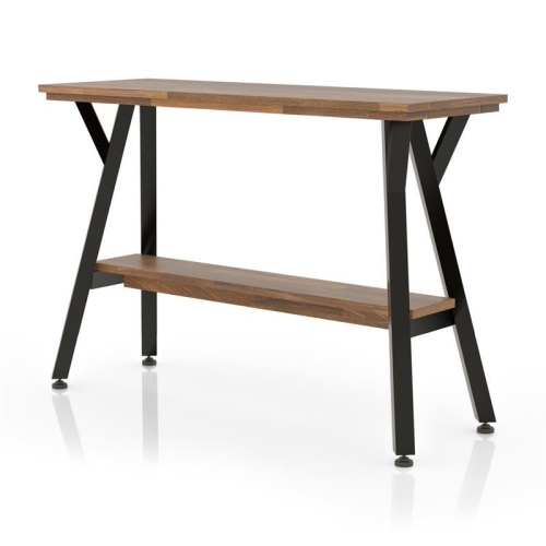 Furniture of America Horford Wood 1-Shelf Console Table in Matte Black