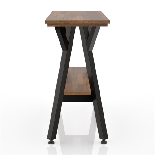 Furniture of America Horford Wood 1-Shelf Console Table in Matte Black