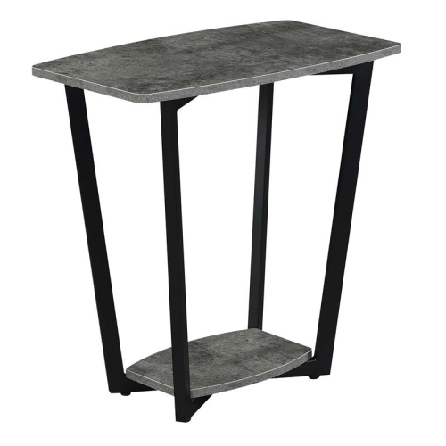Convenience Concepts Graystone End Table with Shelf in Gray Wood Finish