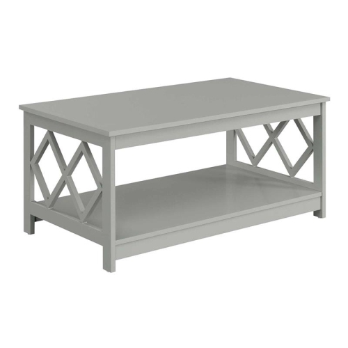 Convenience Concepts Diamond Coffee Table in Gray Wood Finish