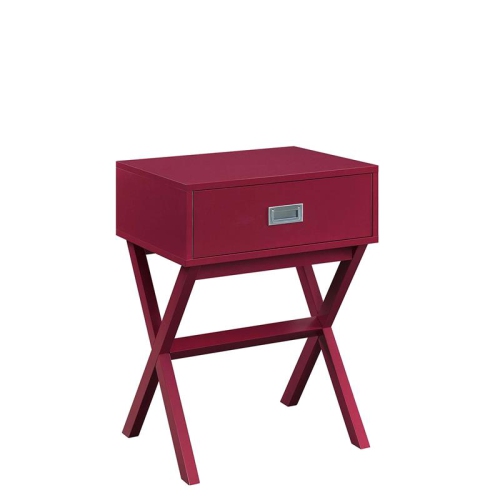 Convenience Concepts Designs2Go Landon End Table in Red Wood Finish