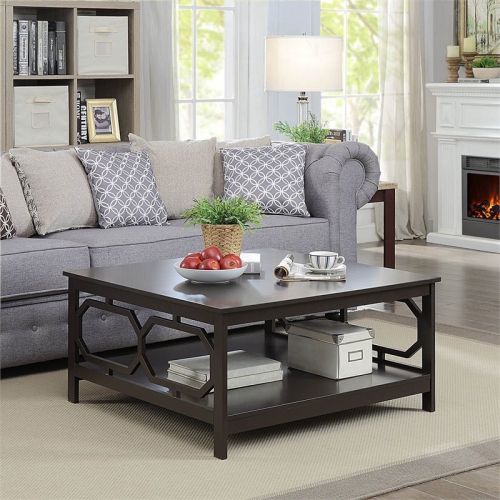 Convenience Concepts Omega Square 36" Coffee Table in Espresso Wood Finish