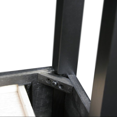 Bowery Hill Transitional Solid Ash Console Table in Slate Black