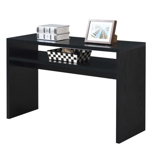 Convenience Concepts Northfield Deluxe Console Table in Black Wood Finish