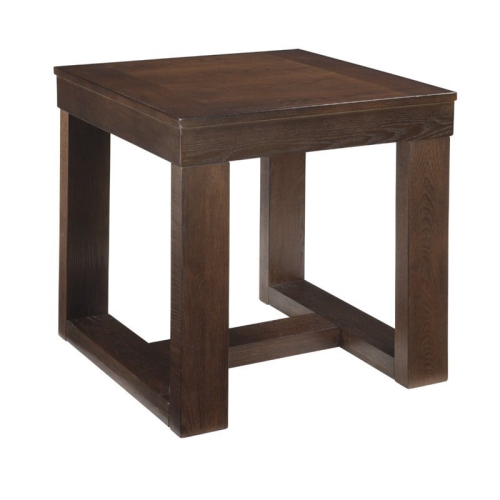 BOWERY HILL  Square End Table In In Dark Brown