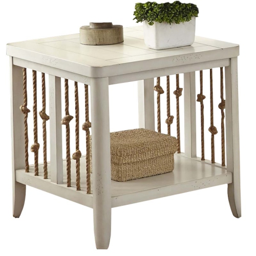 Pemberly Row Coastal Style End Table