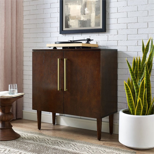 Crosley Everett 2 Door Console Table in Mahogany