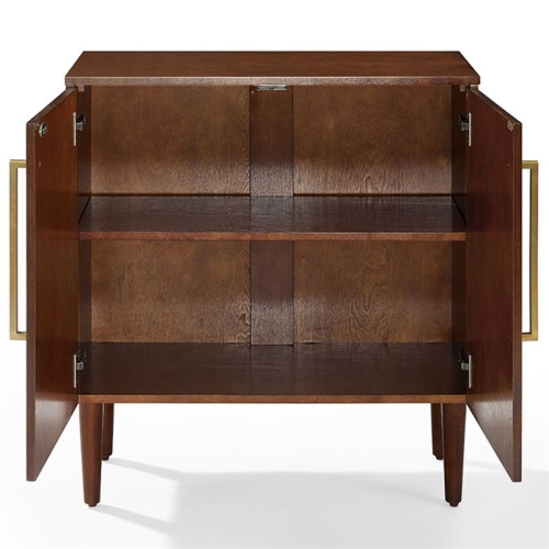 Crosley Everett 2 Door Console Table in Mahogany