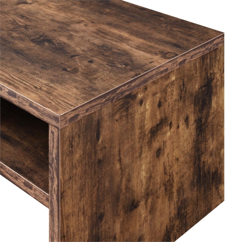 Northfield Admiral Deluxe Coffee Table with Shelves in Nutmeg Wood Finish