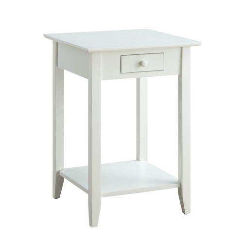 Pemberly Row End Table in White Wood Finish