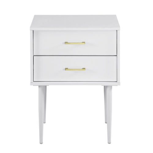 Pemberly Row 20" Two-Drawer Side Table in White