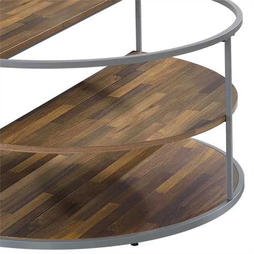 Furniture of America Marquesa Contemporary Wood Round Coffee Table in Gray