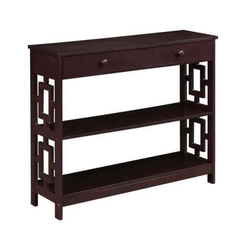 Convenience Concepts Town Square One-Drawer Console Table- Espresso Wood Finish
