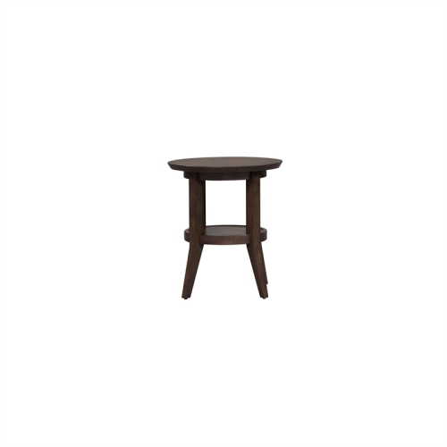 LIBERTY FURNITURE  Ventura Blvd Round End Table In Dark Brown