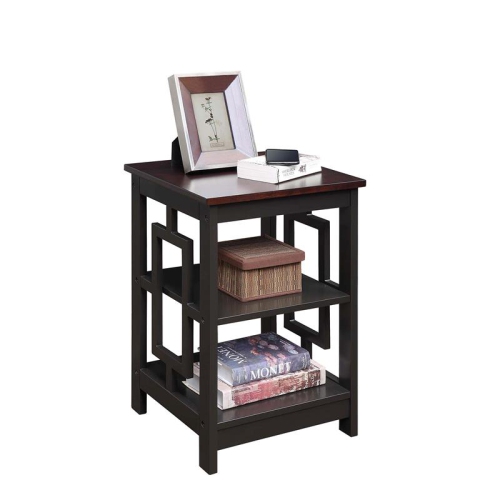 CONVENIENCE CONCEPTS  Town Square End Table In Espresso Wood Finish