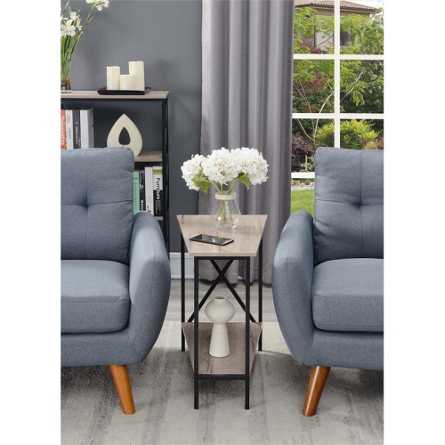 Convenience Concepts Tucson Wedge End Table in Driftwood Finish