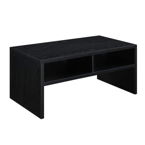 CONVENIENCE CONCEPTS  Northfield Admiral Deluxe Coffee Table With Shelves In Wood Finish In Black