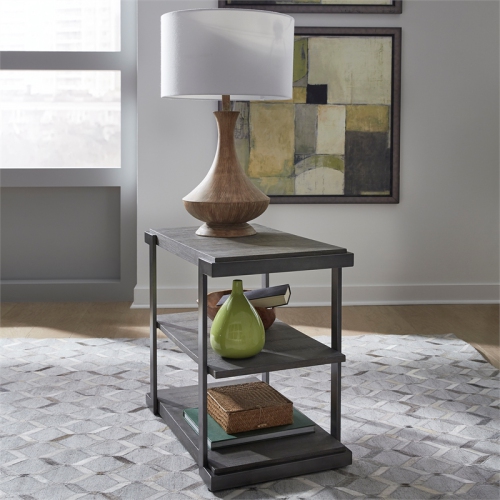 Pemberly Row Modern View Tiered End Table