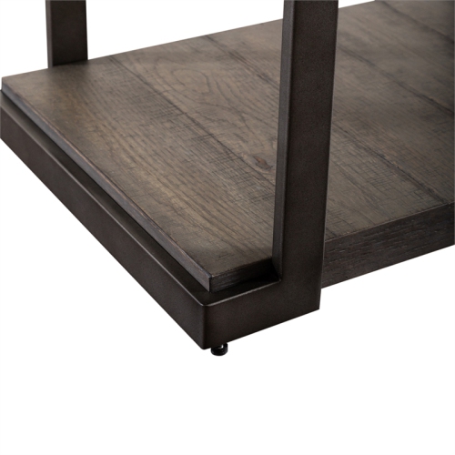 Pemberly Row Modern View Tiered End Table