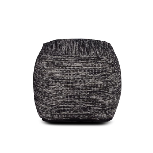Steve Silver Omari Square Handwoven Black/ Ivory Wool Pouf