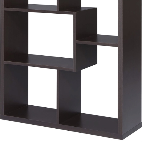 Furniture of America Adeo Contemporary Wood 10-Shelf Bookcase in Walnut