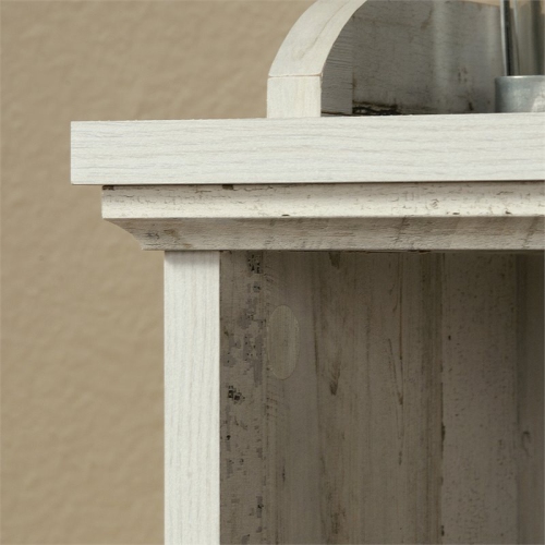 Pemberly Row Engineered Wood 10-Cubby Bookcase in White Plank