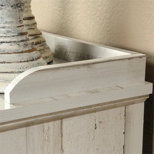 Pemberly Row Engineered Wood 10-Cubby Bookcase in White Plank