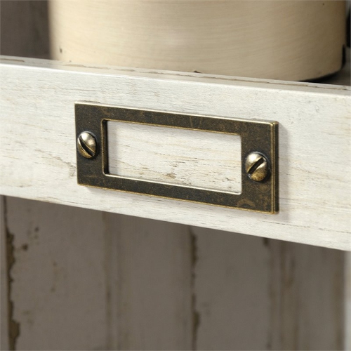 Pemberly Row Engineered Wood 10-Cubby Bookcase in White Plank