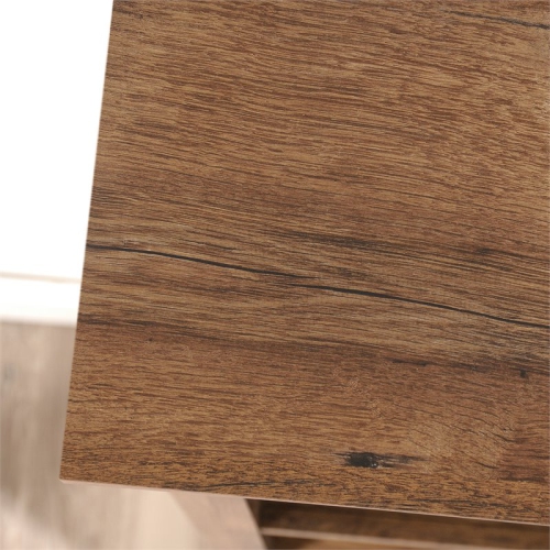 Bibliothèque en bois haute à 3 tablettes et 2 portes Pemberly Row, chêne rétro