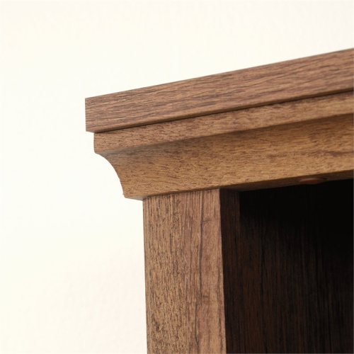 Bibliothèque en bois haute à 3 tablettes et 2 portes Pemberly Row, chêne rétro