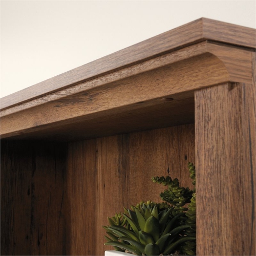 Bibliothèque en bois haute à 3 tablettes et 2 portes Pemberly Row, chêne rétro