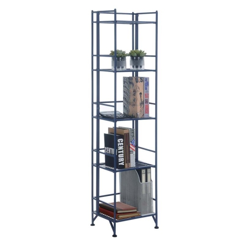 PEMBERLY ROW  Five-Tier Folding Shelf In Cobalt Blue Metal