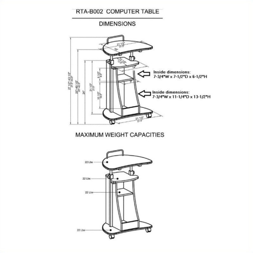 Scranton & Co Mobile Laptop Stand in Graphite