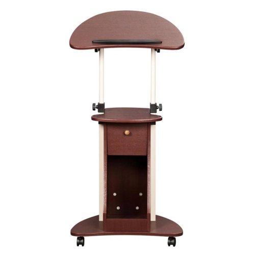 Scranton & Co Deluxe Height Adjustable Laptop Cart in Chocolate