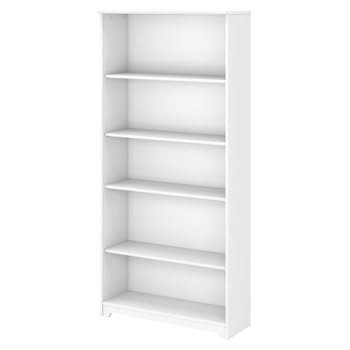 BOWERY HILL  Furniture 5 Shelf Bookcase In In White
