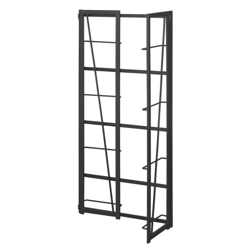 Convenience Concepts Xtra Folding Four-Tier Bookshelf in Black Wood Finish