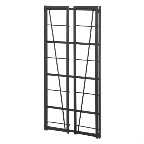 Convenience Concepts Xtra Folding Four-Tier Bookshelf in Black Wood Finish